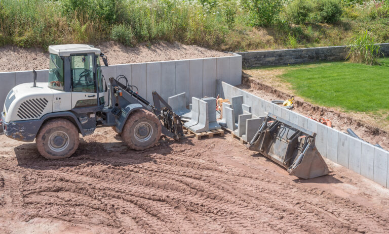 Gartenbau mit Grundstücksbegrenzung