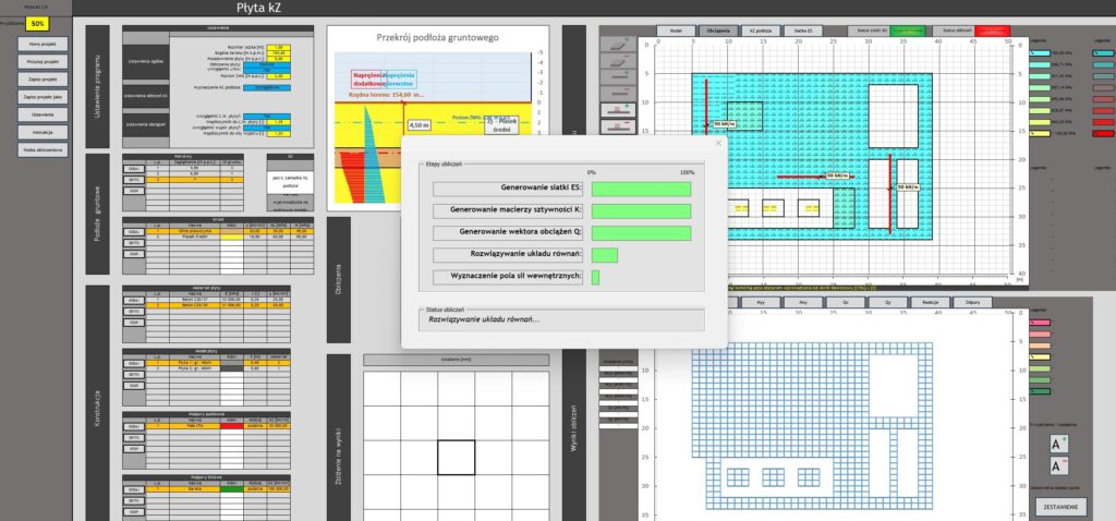 Projektowanie płyty na podłożu sprężystym