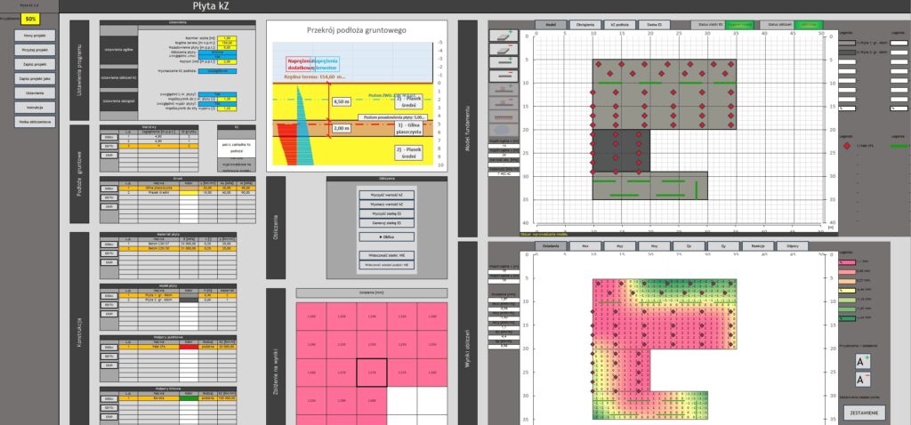 Projektowanie płyty na podłożu sprężystym