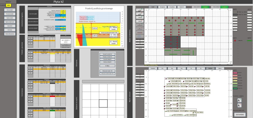 Projektowanie płyty na podłożu sprężystym