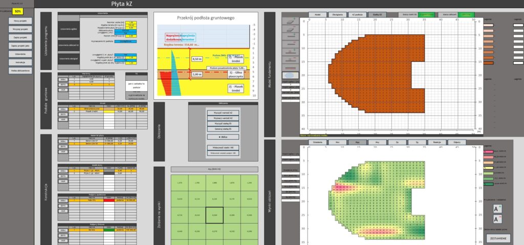 Projektowanie płyty na podłożu sprężystym